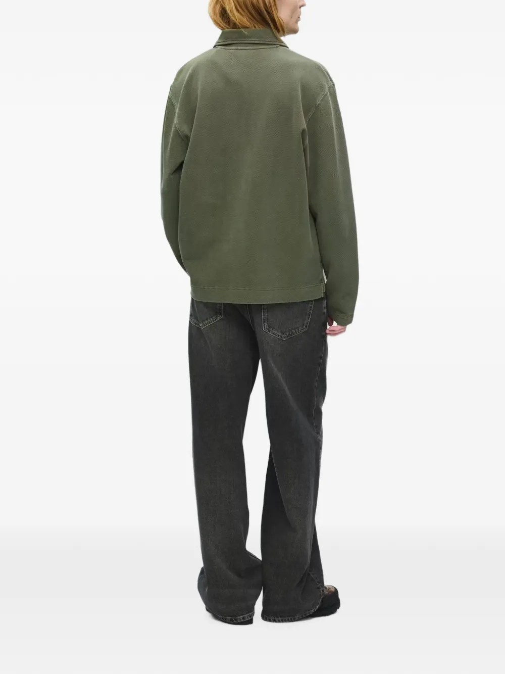 Wood Thiago long-sleeve polo shirt Groen