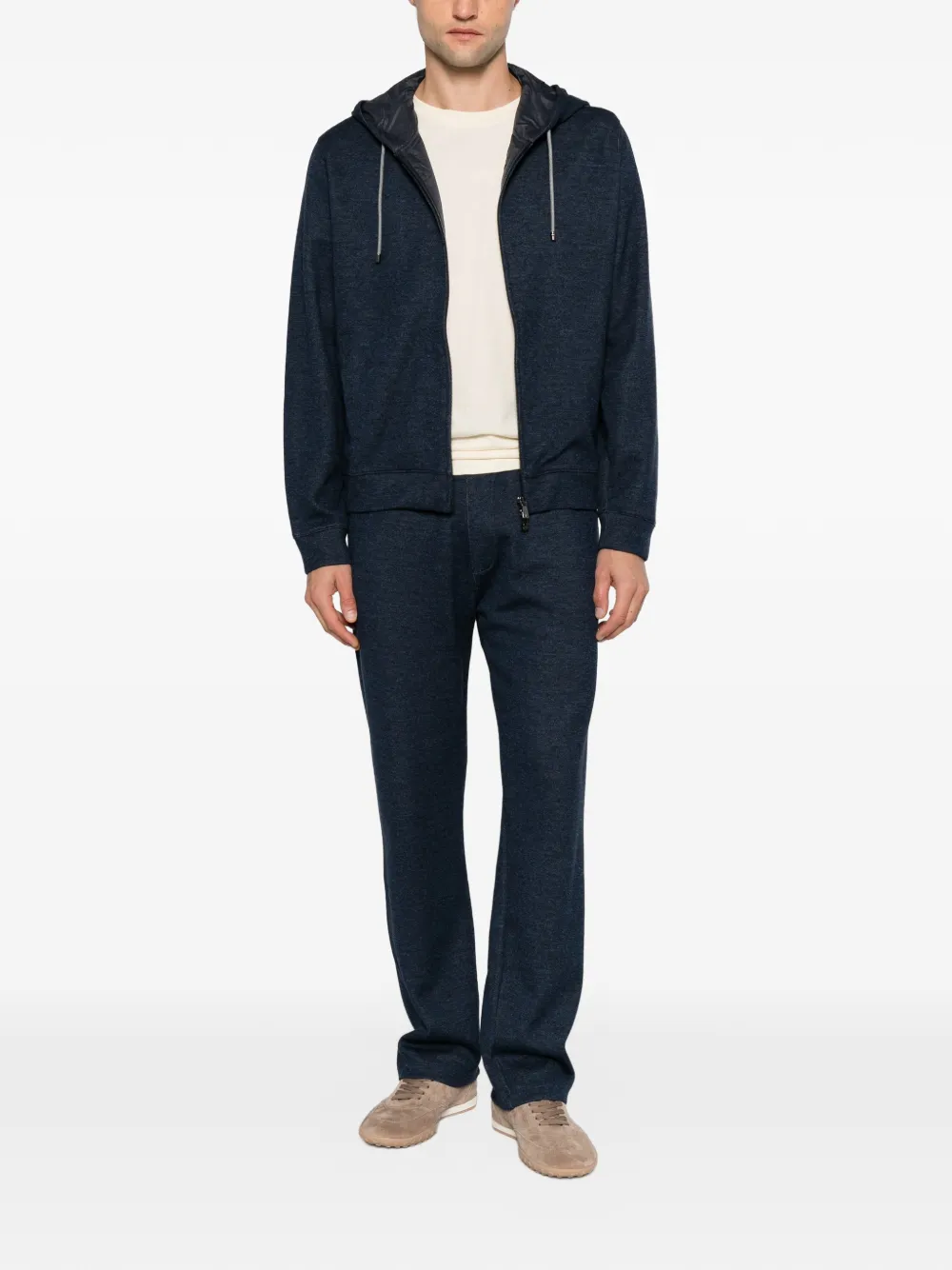 Corneliani Hoodie met rits Blauw