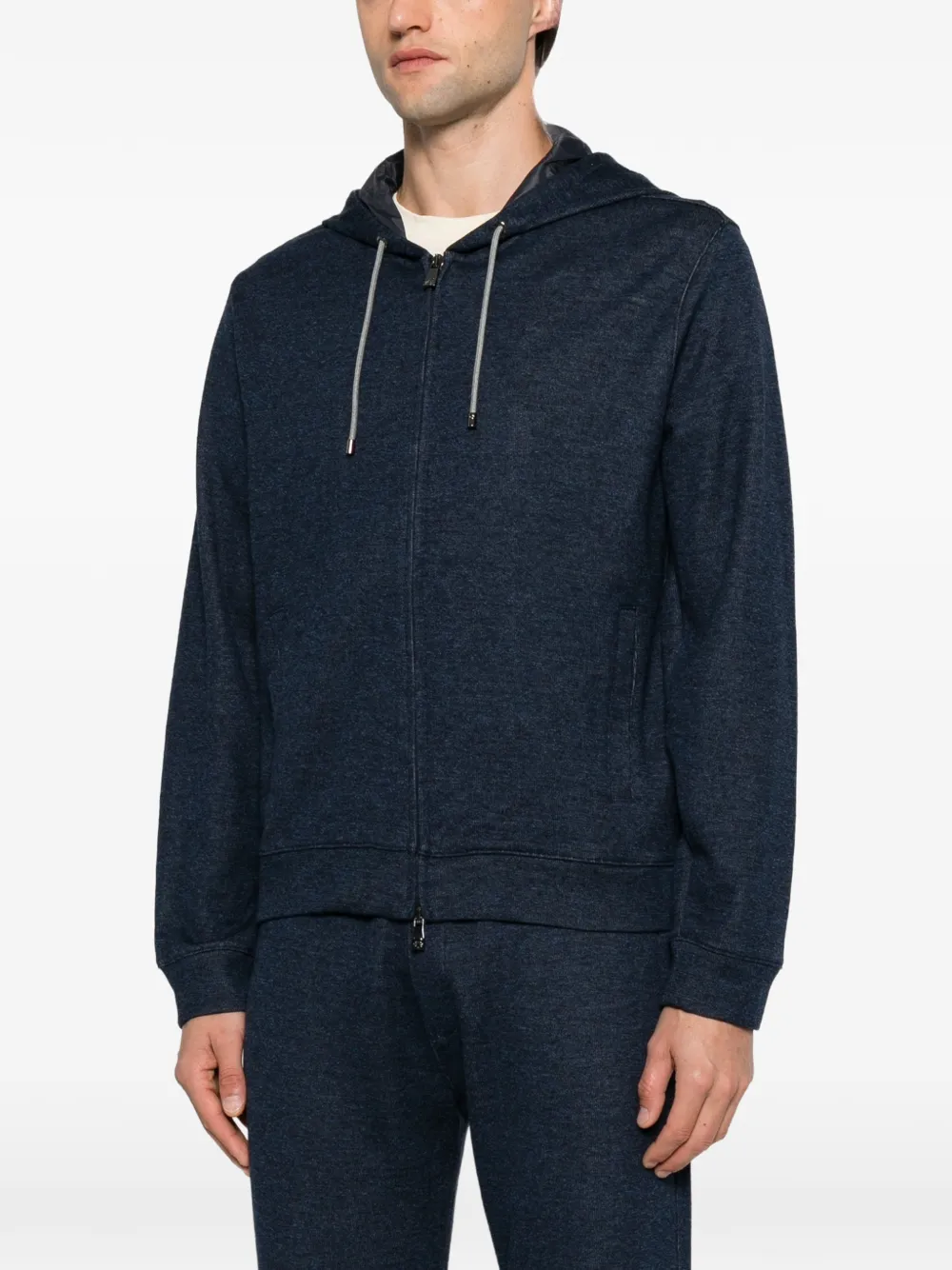 Corneliani Hoodie met rits Blauw