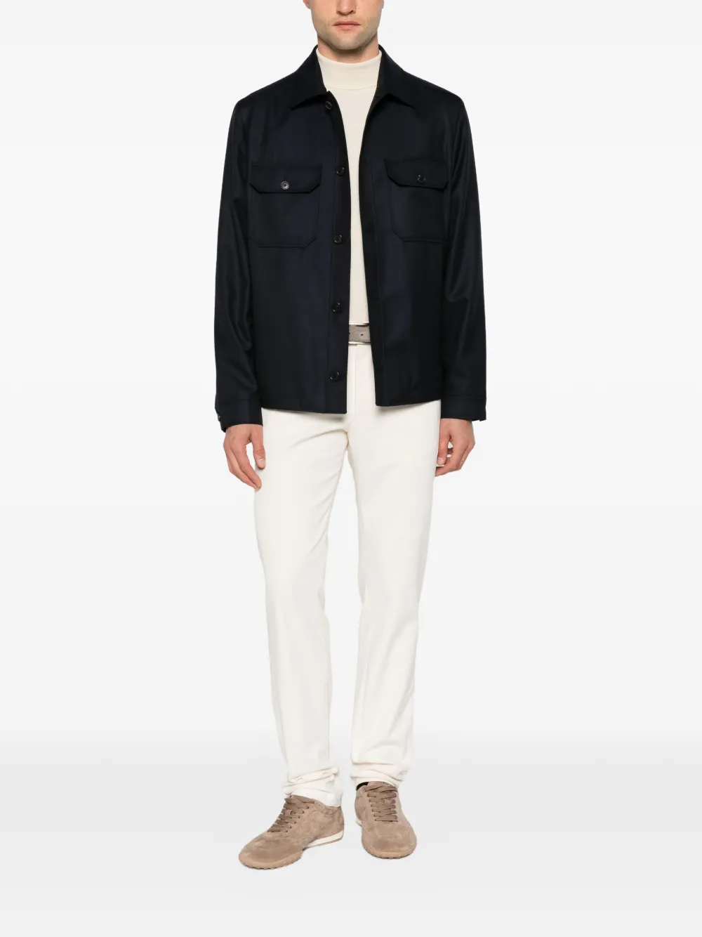 Corneliani Wollen jack Blauw