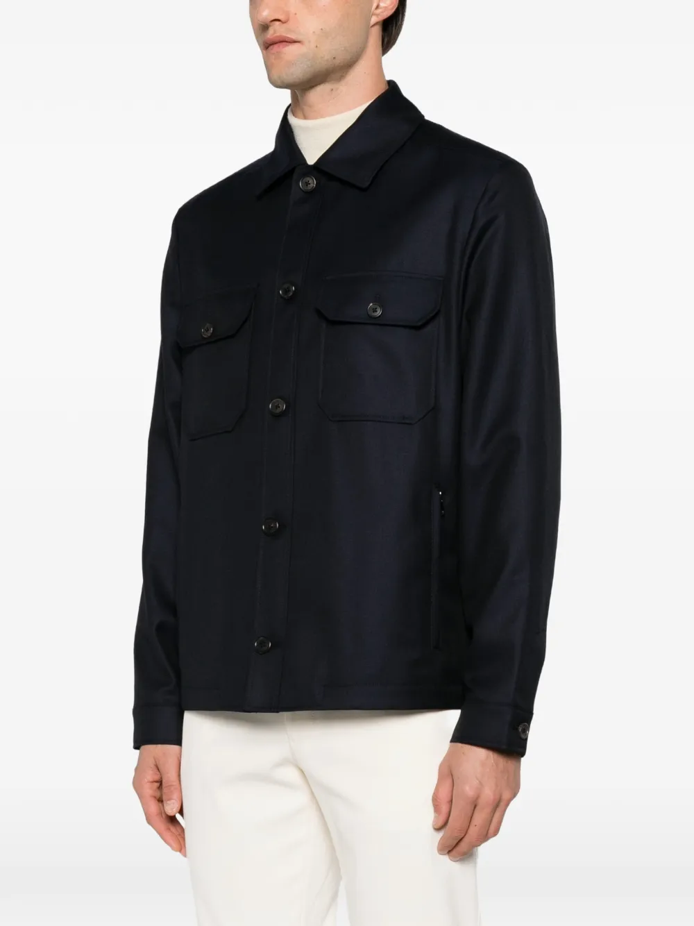 Corneliani Wollen jack Blauw