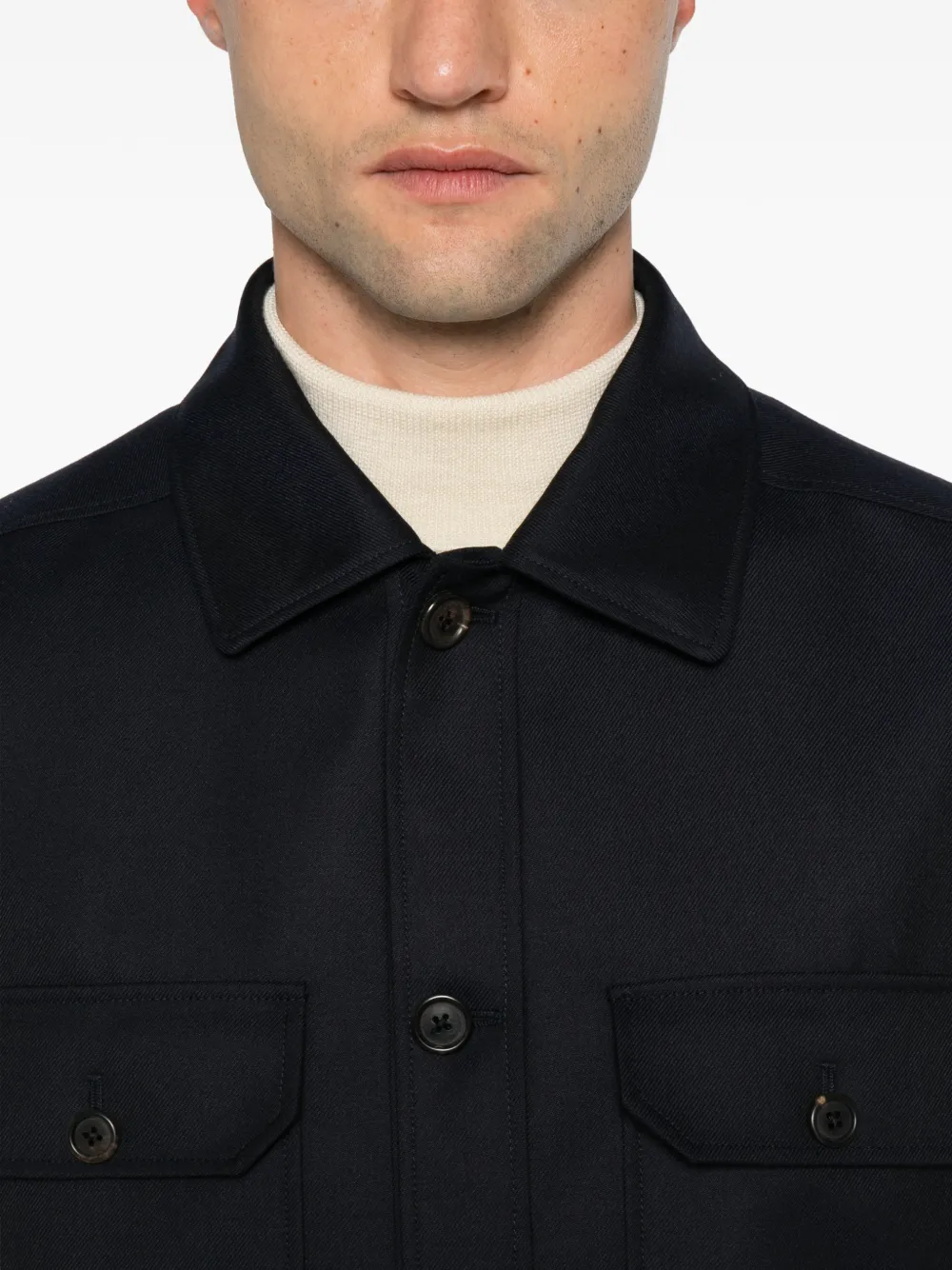 Corneliani Wollen jack Blauw