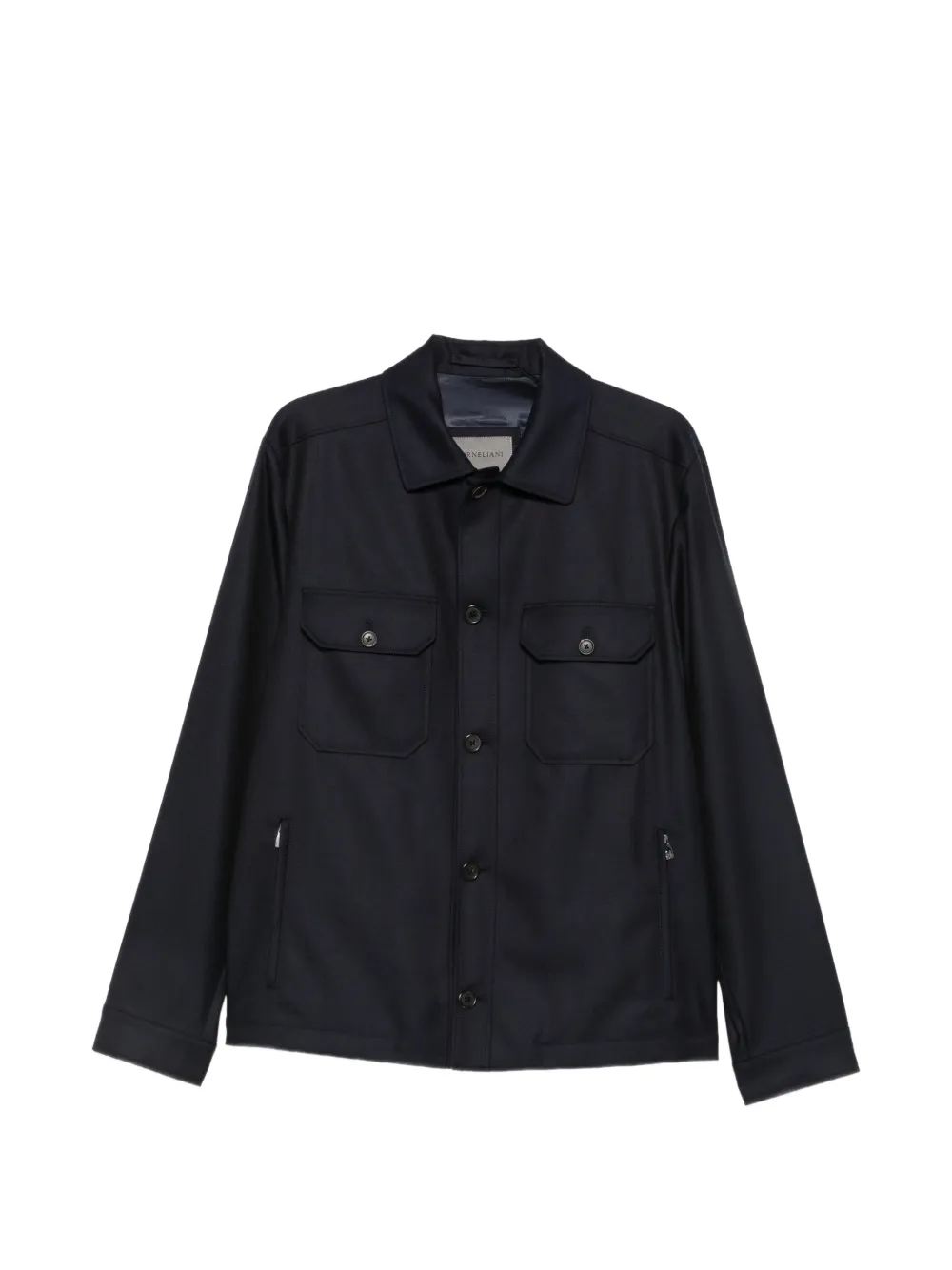 Corneliani button-fastening wool jacket