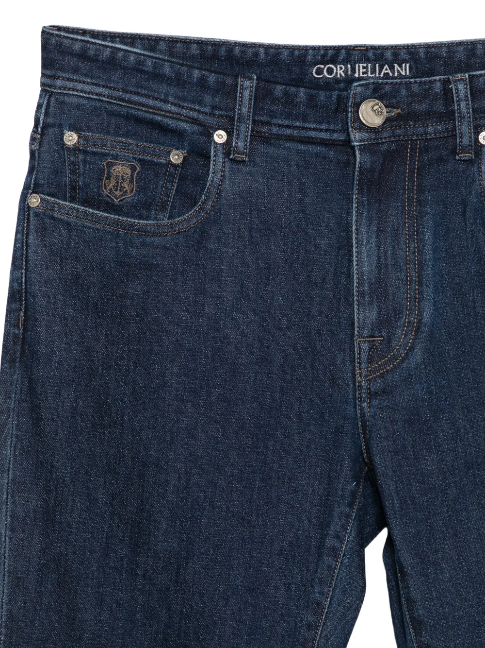 Corneliani Jeans met logopatch Blauw