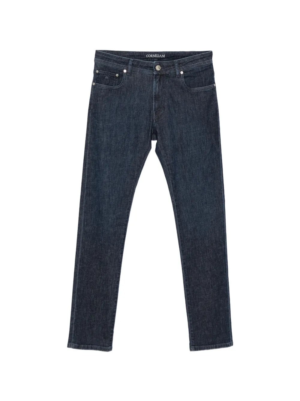 Corneliani logo-patch jeans