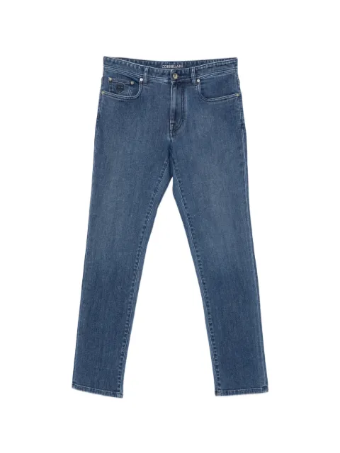 Corneliani logo-embroidered straight-leg jeans