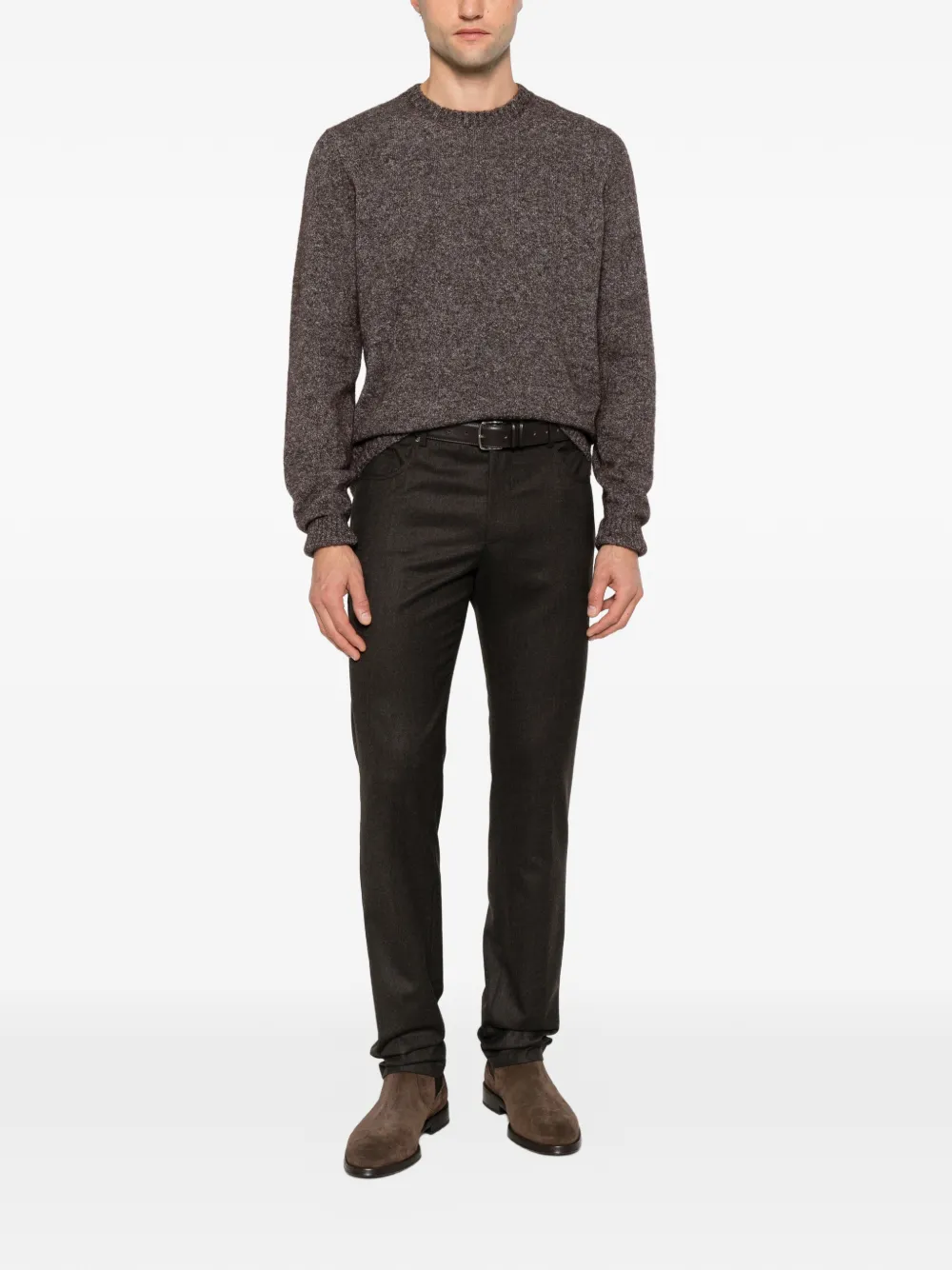 Corneliani five-pocket slim-fit trousers Bruin