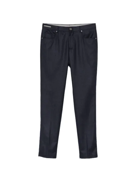 Corneliani pantalon en laine vierge à coupe droite