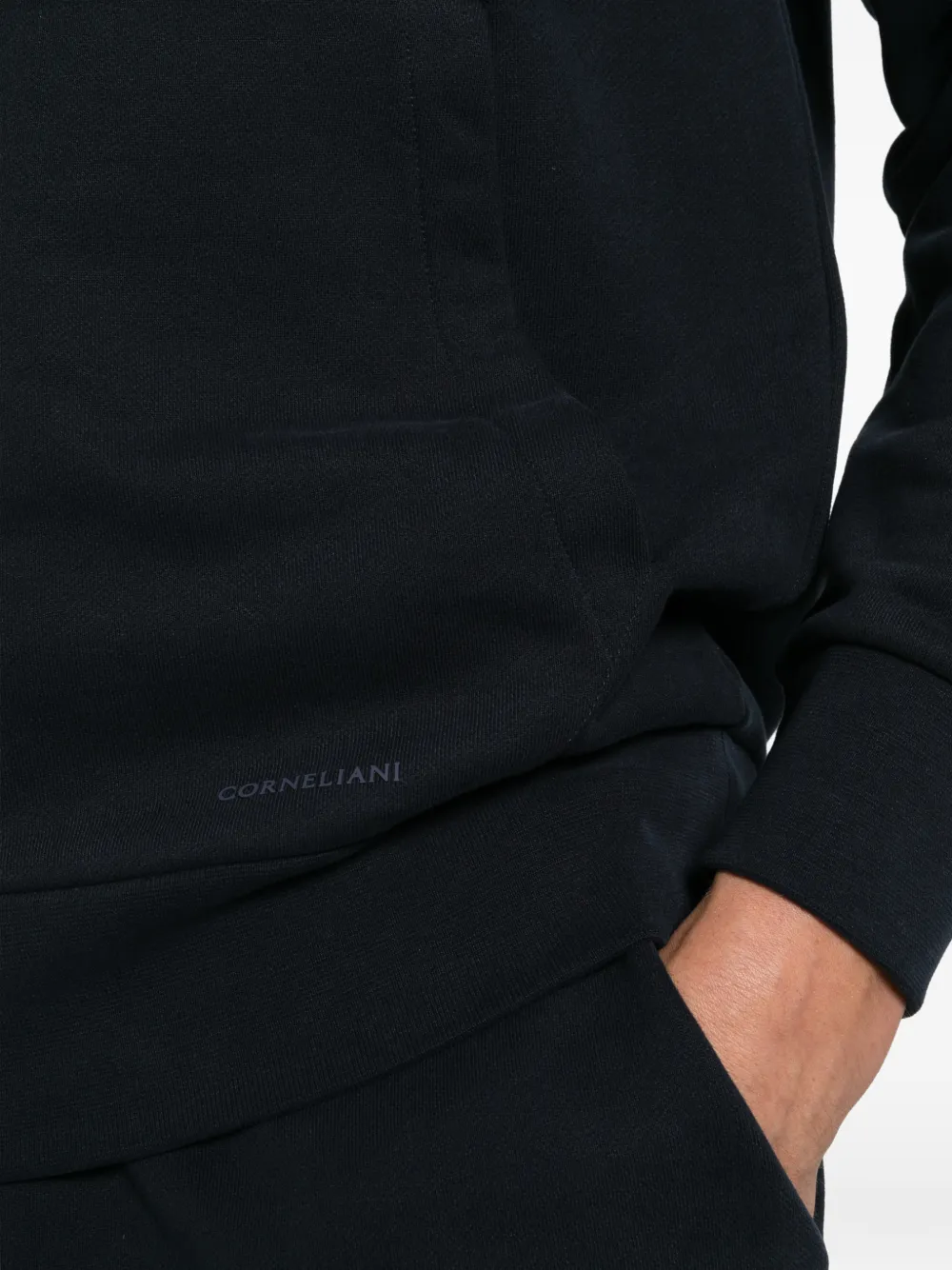 Corneliani Hoodie met rits Blauw