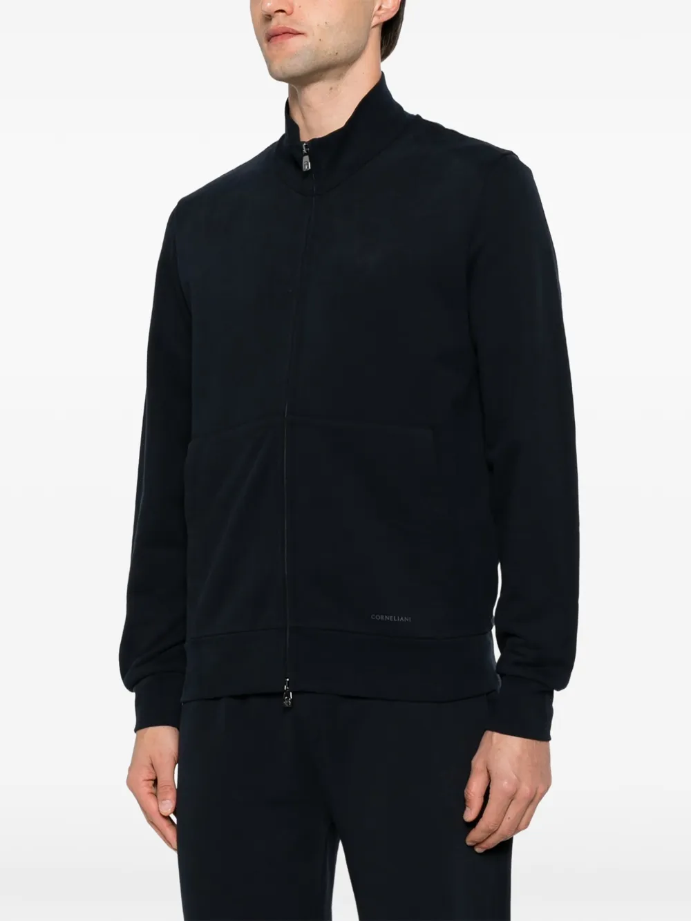 Corneliani Hoodie met rits Blauw