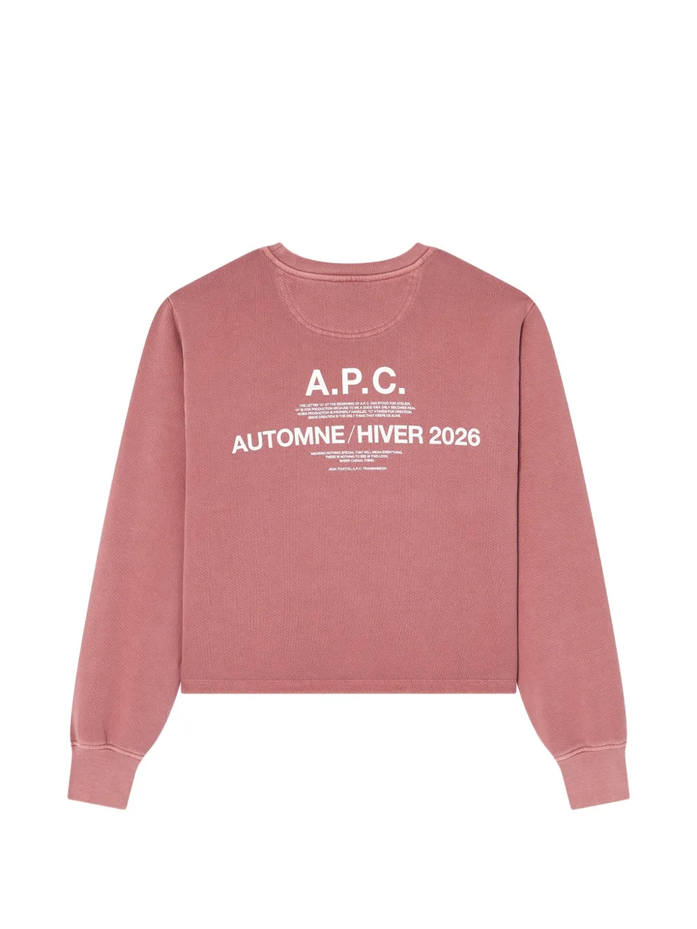 A.P.C. Cropped sweater met logoprint Roze