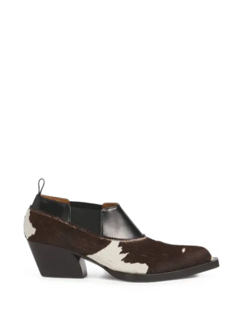 Marni cow-print ponyhair cowboy low-cut boot