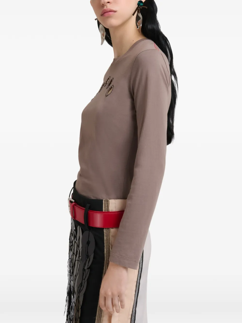 Marni T-shirt met lange mouwen Grijs