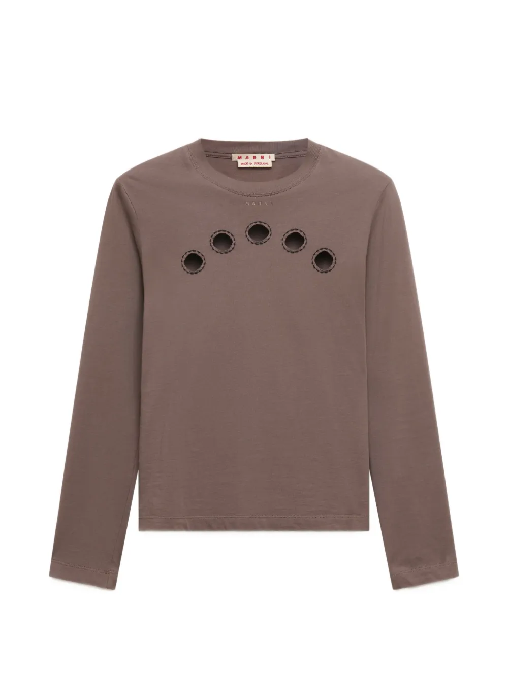 Marni cut-out long-sleeved T-shirt