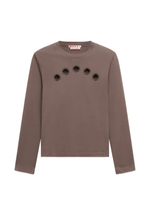 Marni cut-out long-sleeved T-shirt