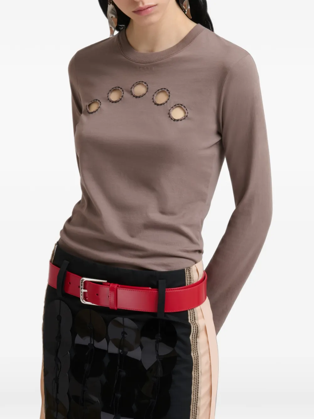 Marni T-shirt met lange mouwen Grijs