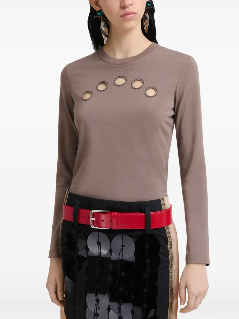 Marni T-shirt met lange mouwen Grijs
