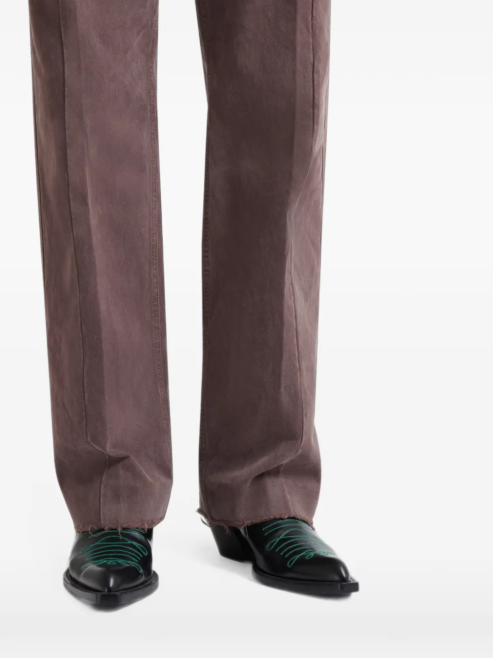 Marni Broek met onafgewerkte rand Bruin