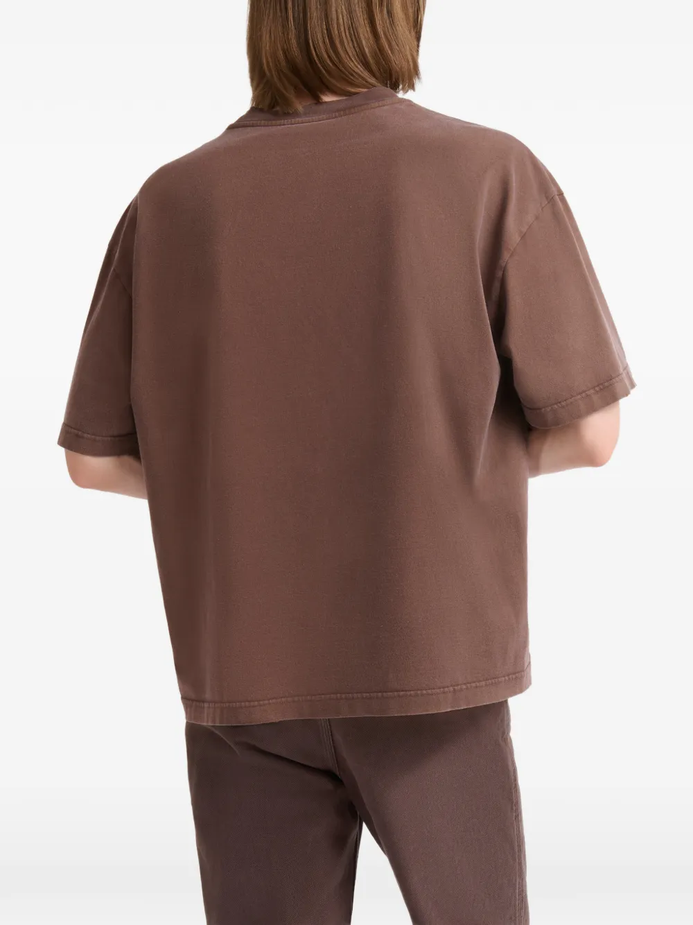 Marni Bruin katoenen T-shirt met planeet-print