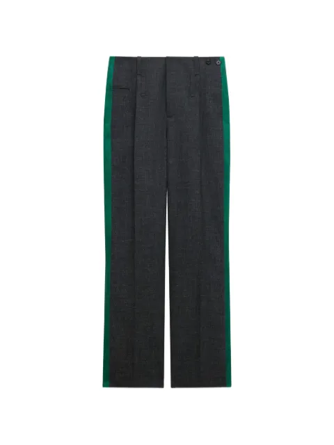 Marni grey british wool trousers with side stripes