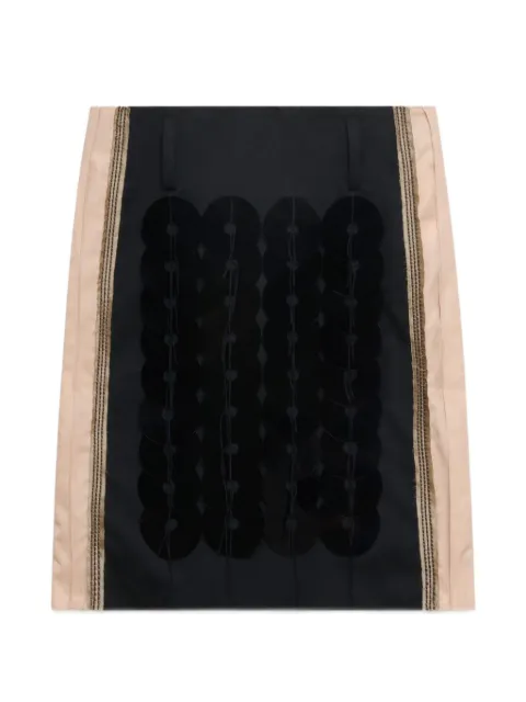 Marni black poplin skirt with disco sequins