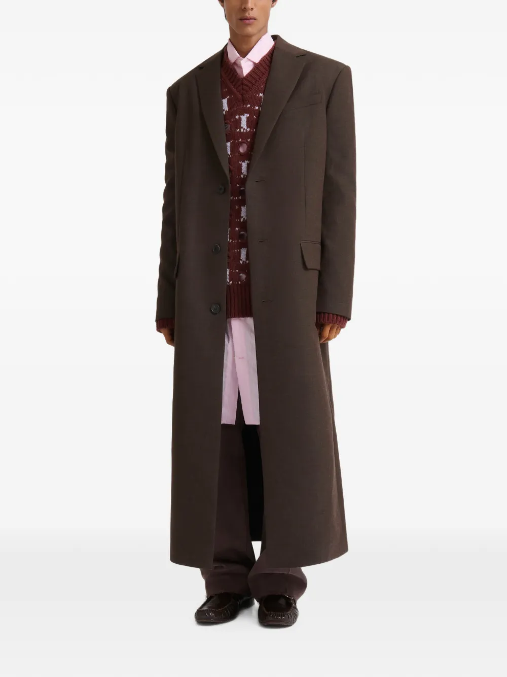 Marni Wollen jas Bruin