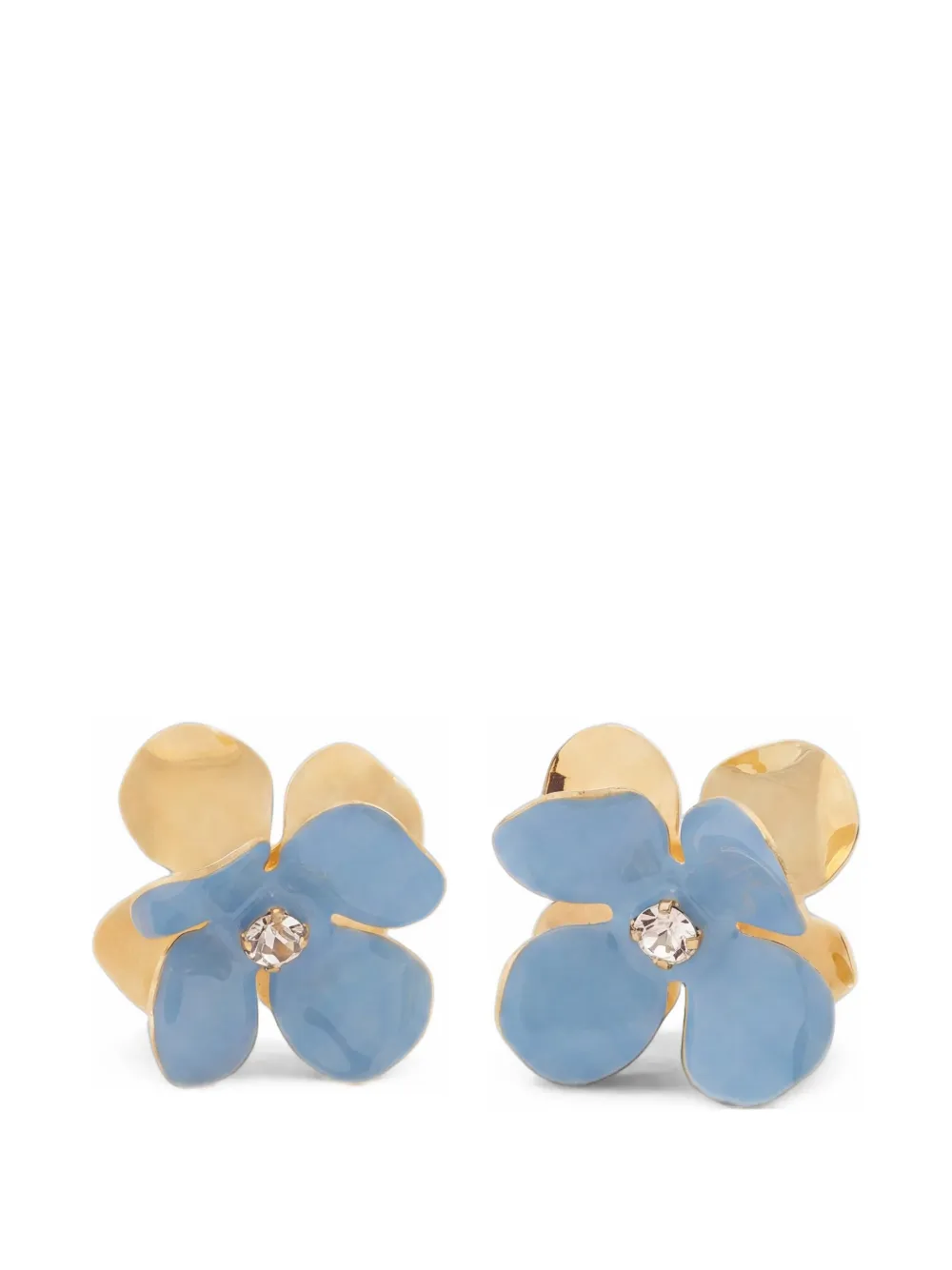 Marni blue enamel daisy stud earrings - Oro
