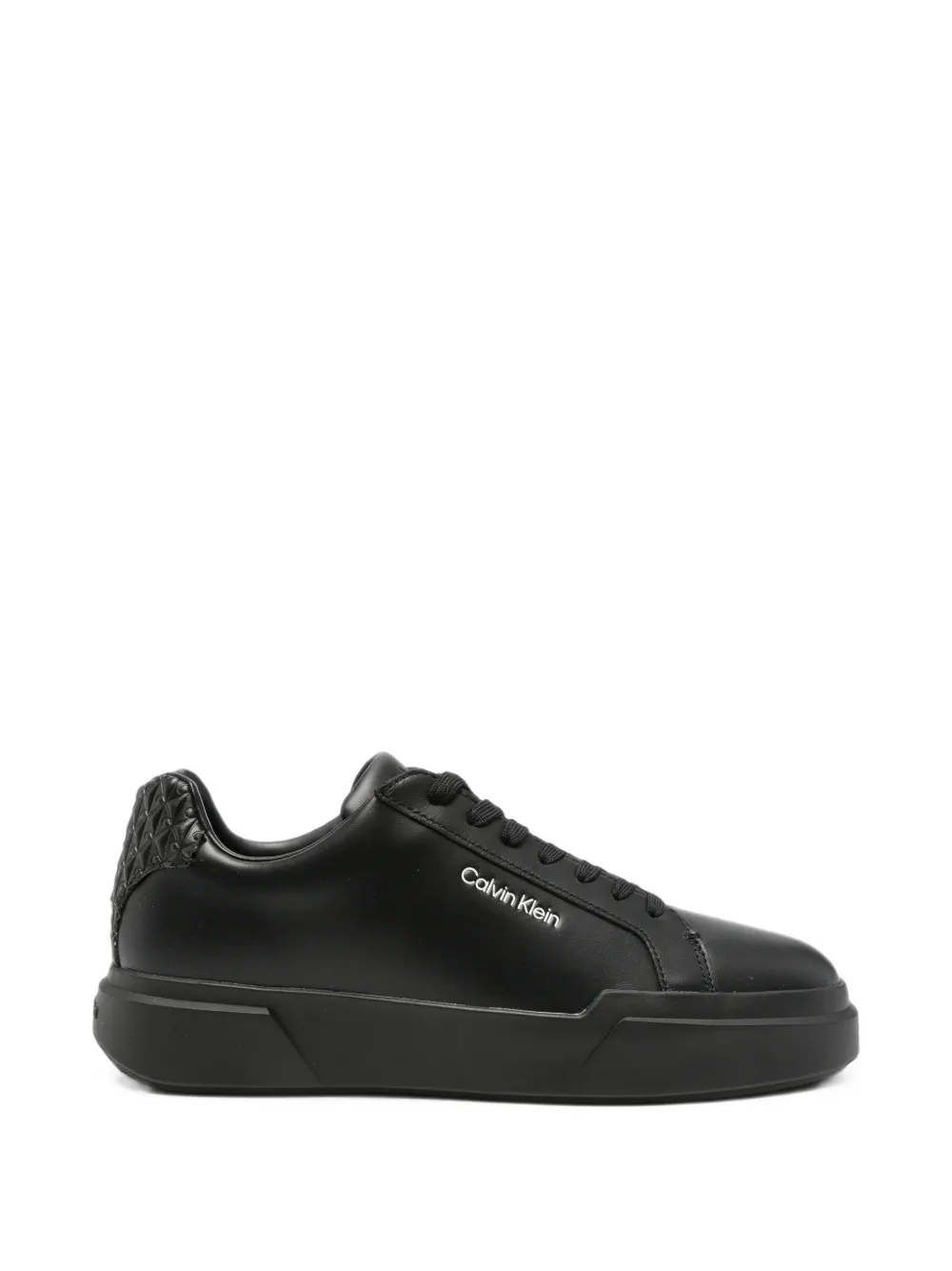 Calvin Klein quilted-heel leather sneakers - Nero