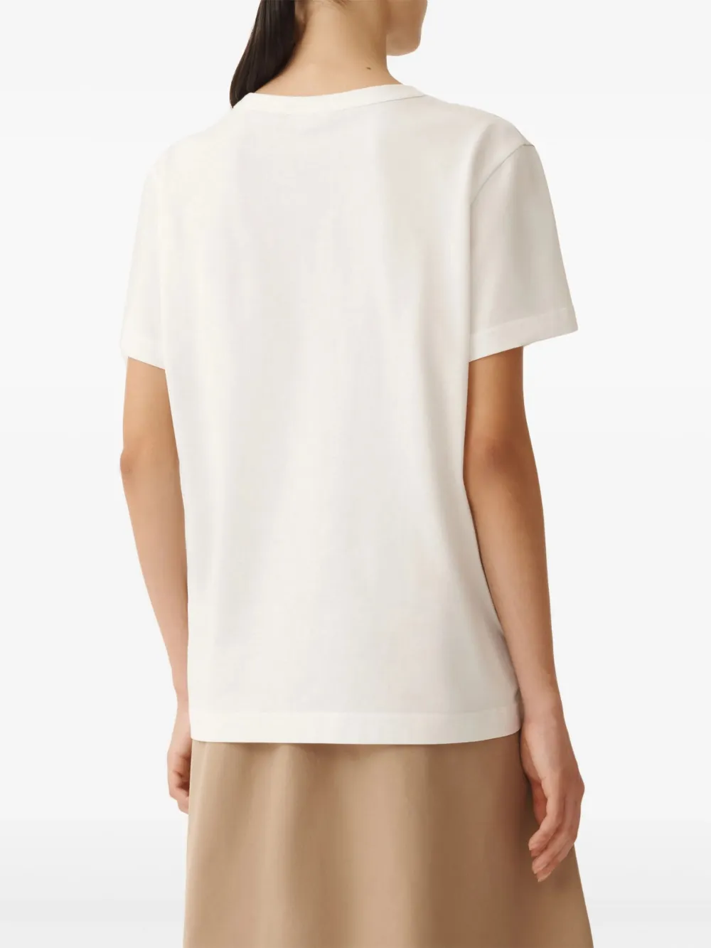 Fabiana Filippi Monili T-shirt met ketting afwerking Wit