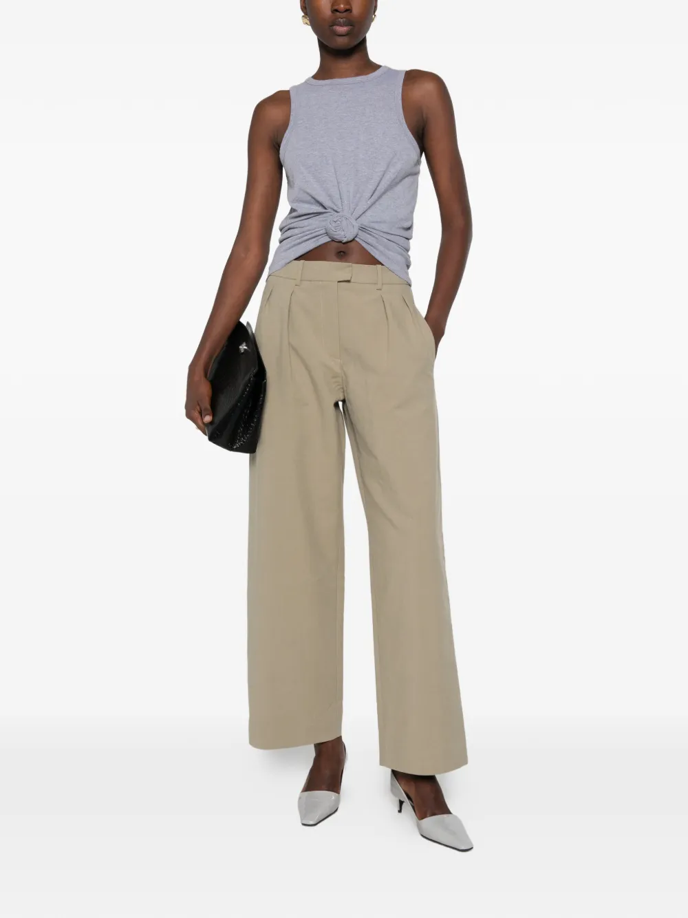 Magda Butrym rosette-detail tank top Grijs