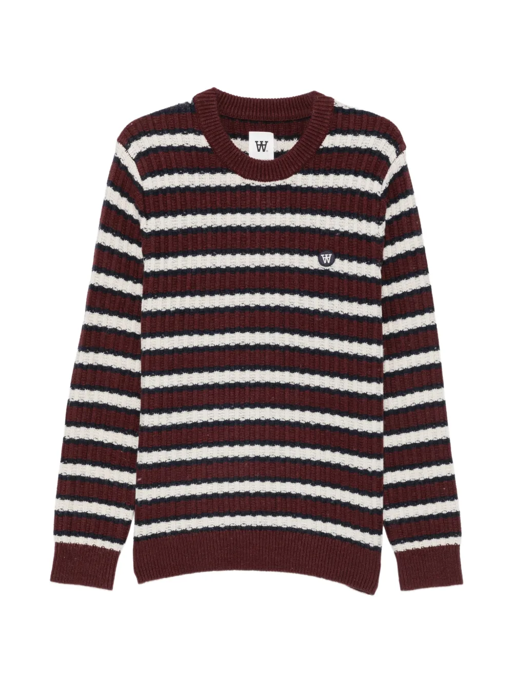 Wood Wood Claes striped ribbed-knit sweater