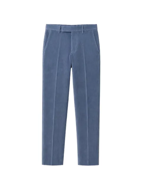 Zegna corduroy-effect pressed-crease trousers