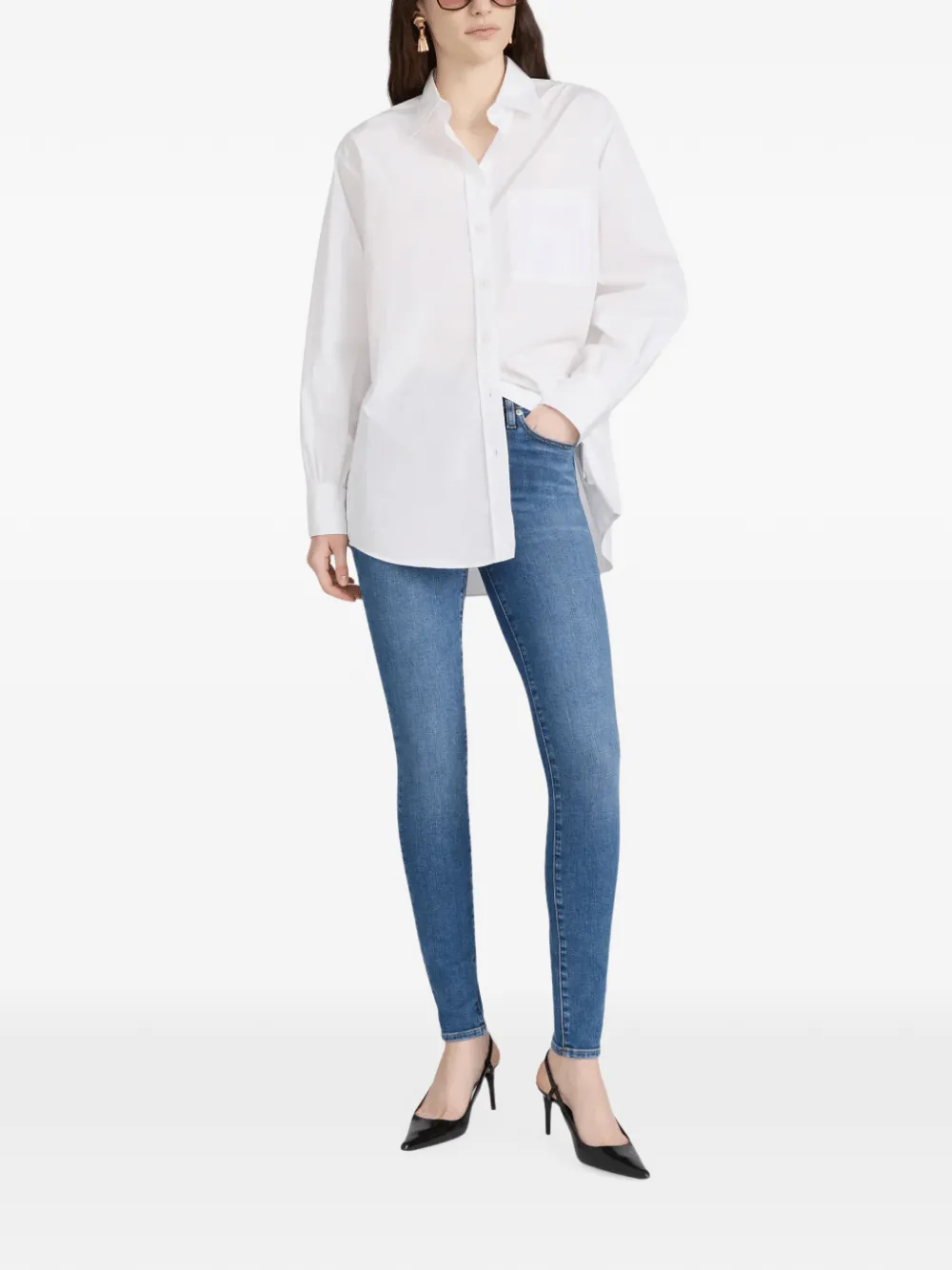 FRAME Le High skinny jeans Blauw