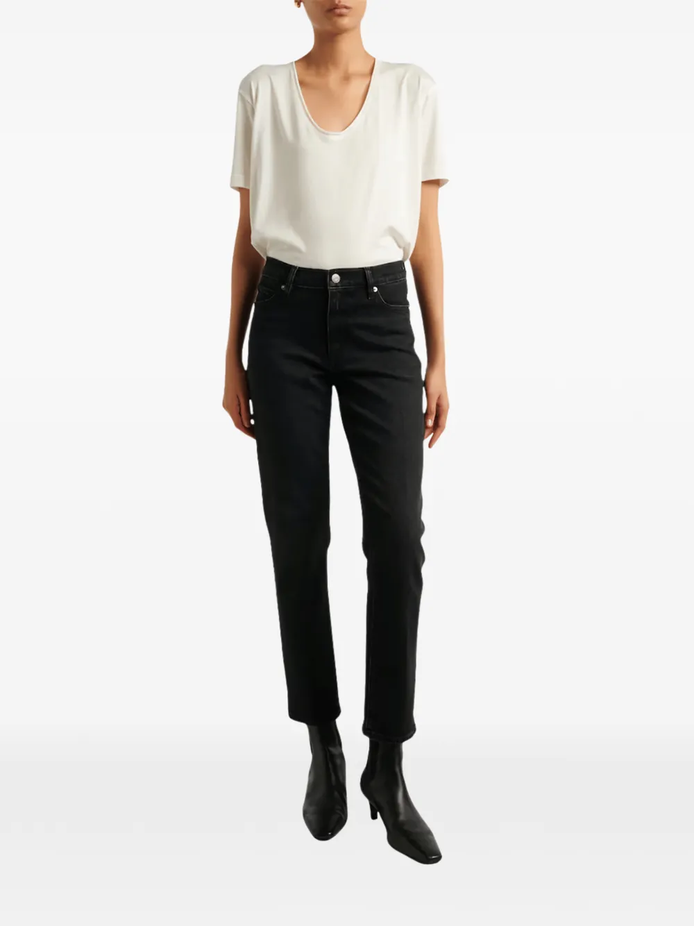 FRAME The Borrowed straight-leg jeans Zwart