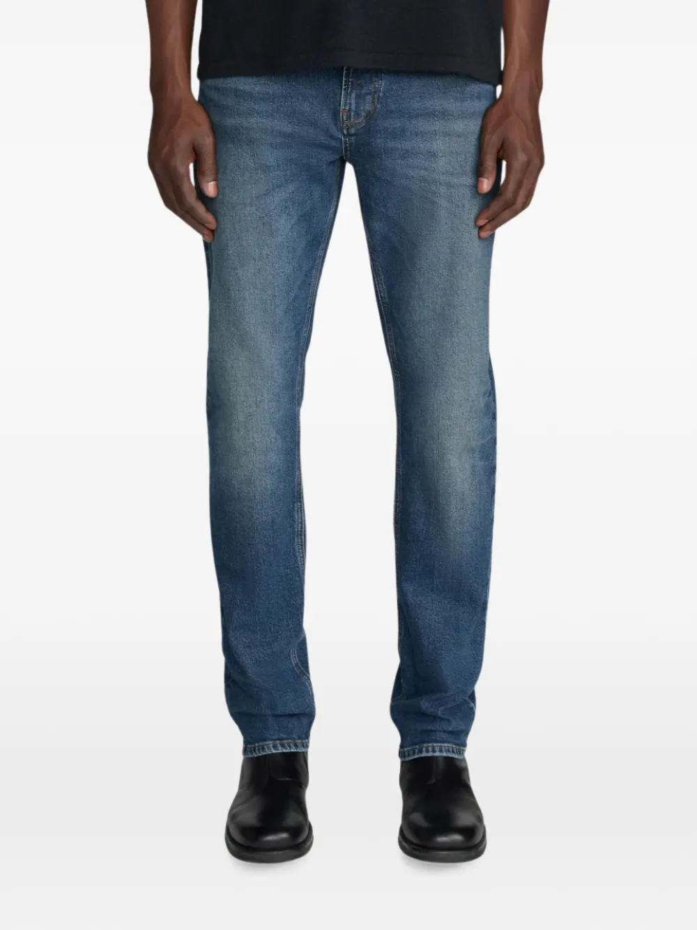 FRAME Slim-fit jeans Blauw