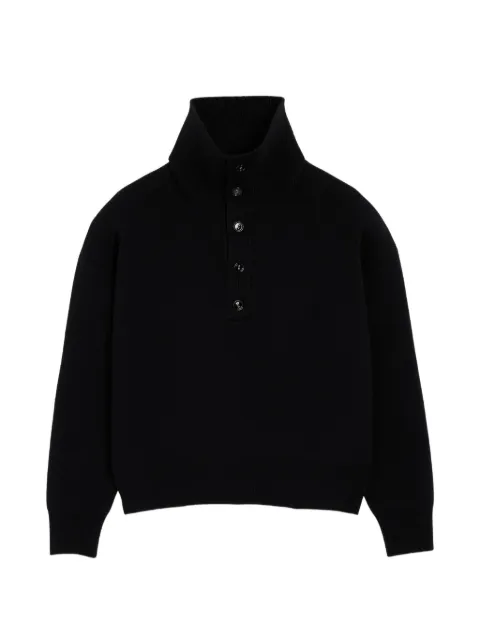 AMI Paris button-up high-neck jumper