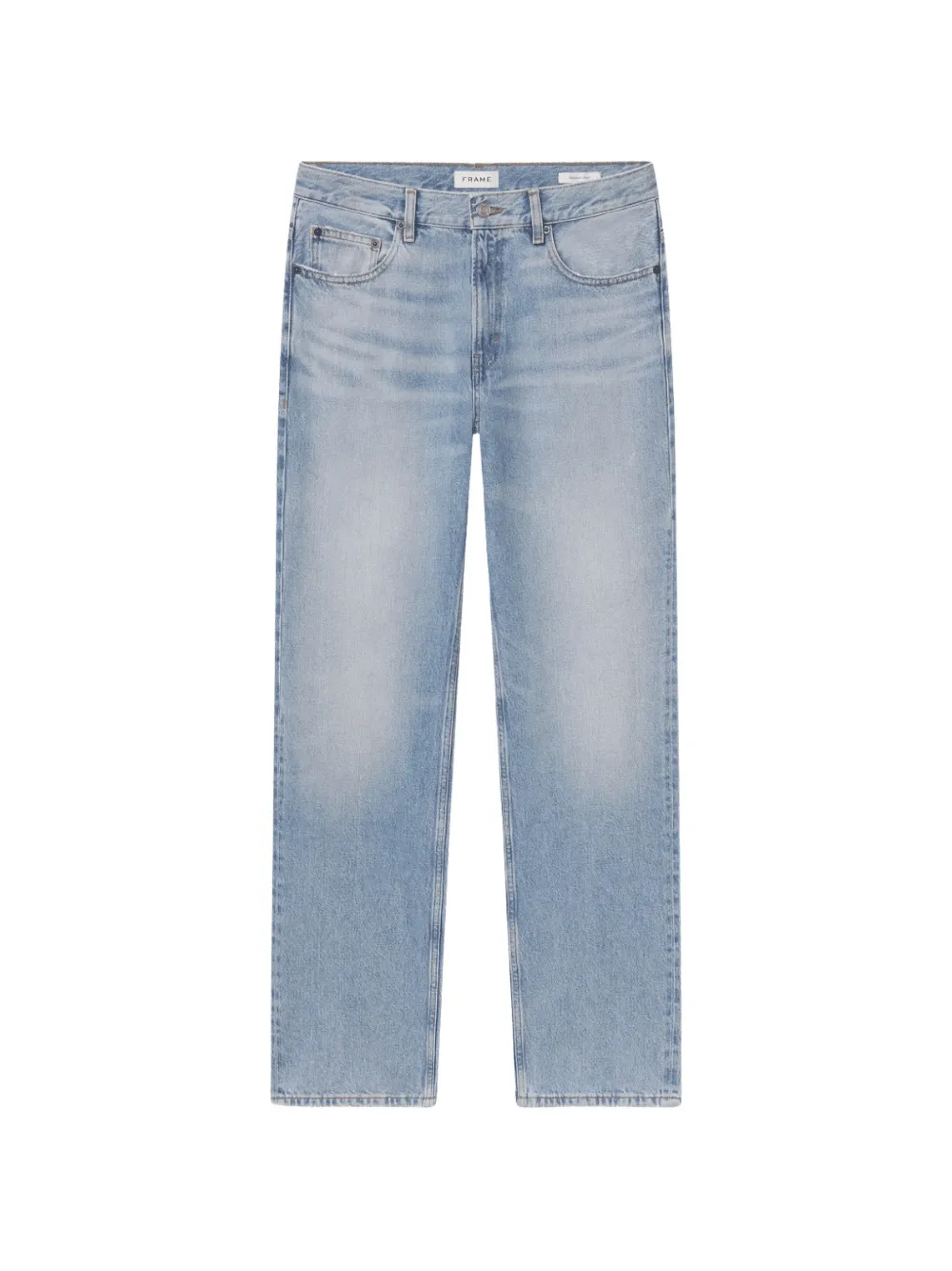 FRAME faded-effect straight-leg jeans - Blu