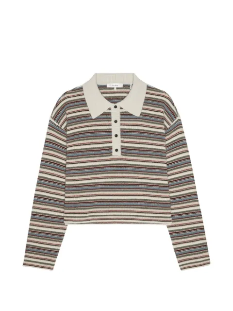 FRAME playera tipo polo con motivo de rayas