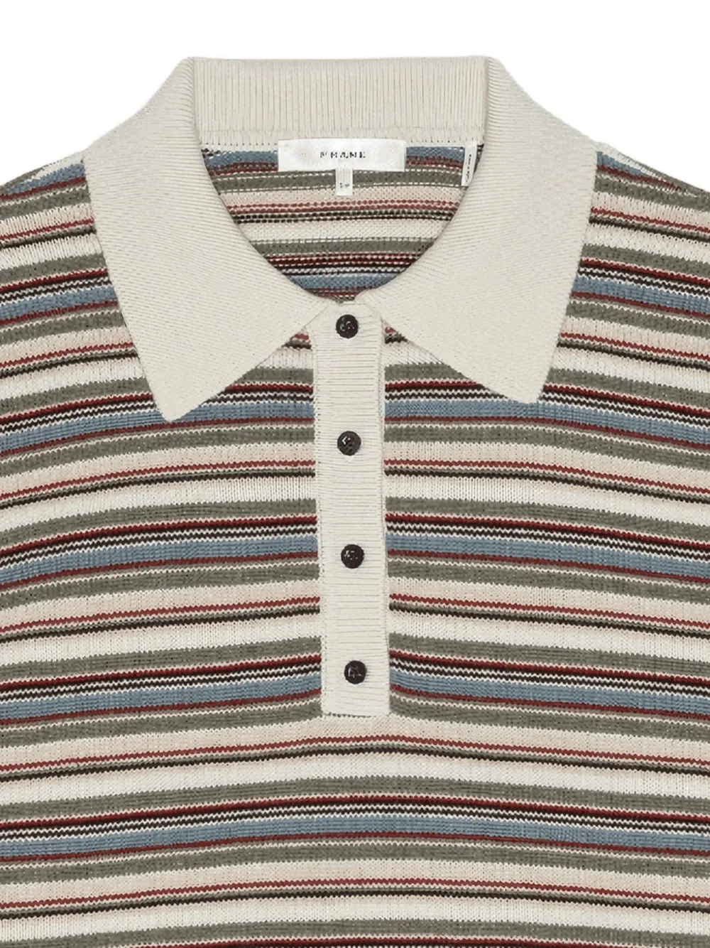 FRAME Gestreept poloshirt met polokraag Beige