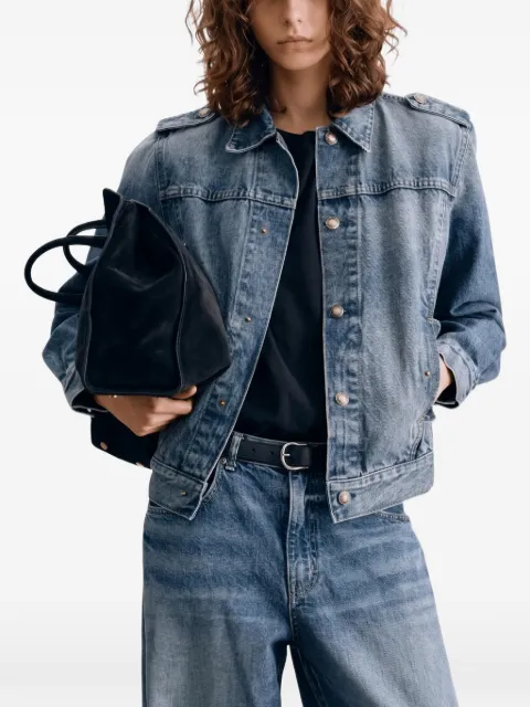Nili Lotan buttoned epaulette denim jacket