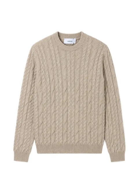 Lardini cable-knit crew-neck sweater