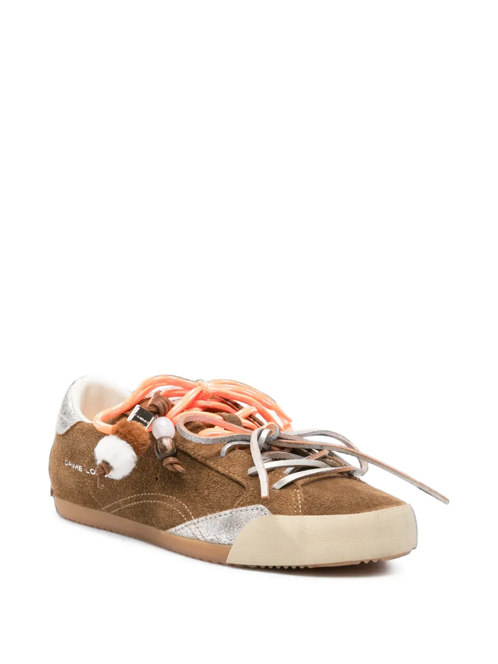 Crime London Sneakerina leopard-print suede sneakers Bruin