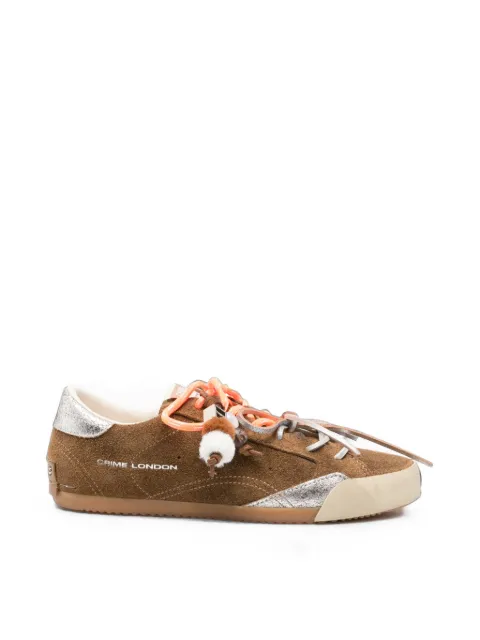 Crime London Sneakerina leopard-print suede sneakers