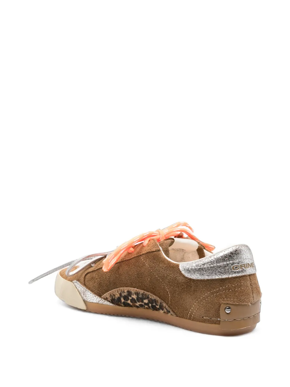 Crime London Sneakerina leopard-print suede sneakers Bruin