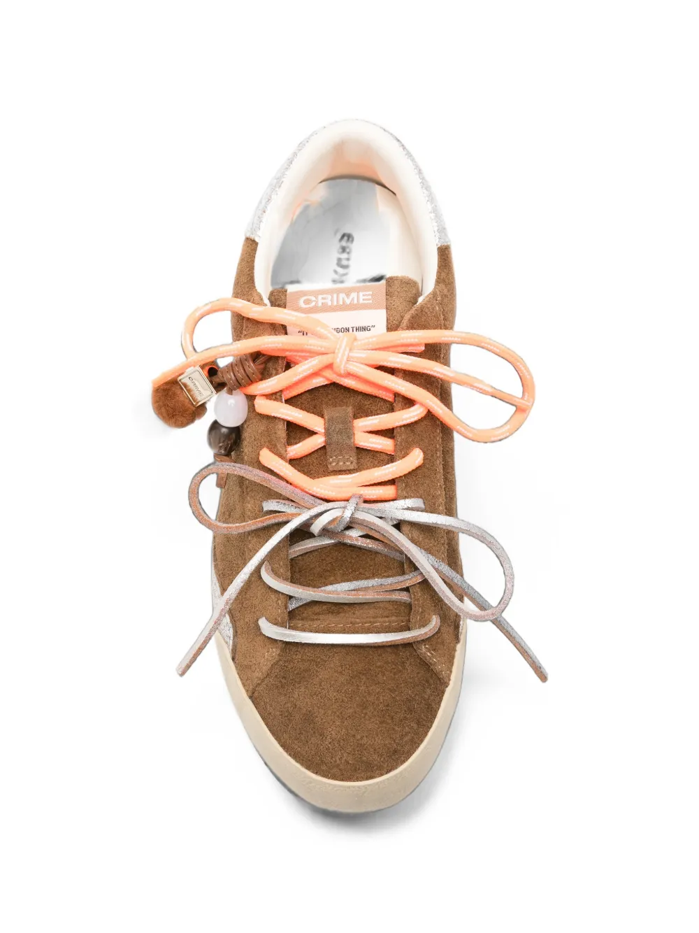 Crime London Sneakerina leopard-print suede sneakers Bruin
