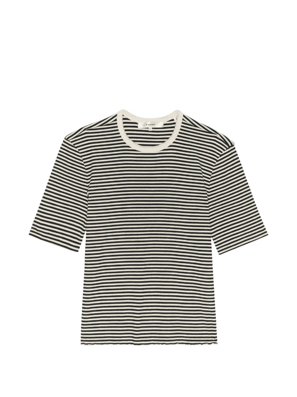 FRAME striped ribbed T-shirt - Bianco