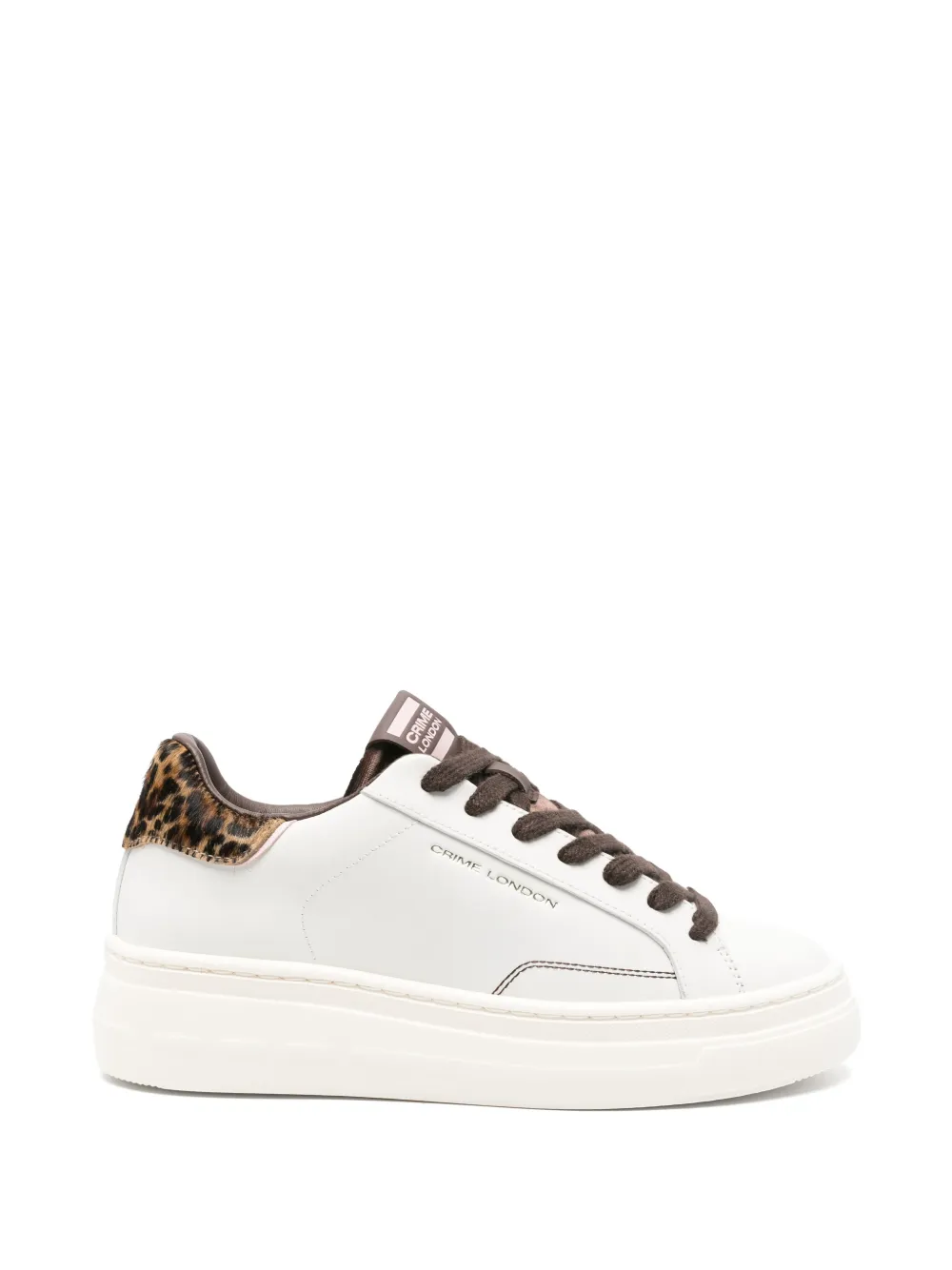 Crime London New Elevate leopard-print leather sneakers