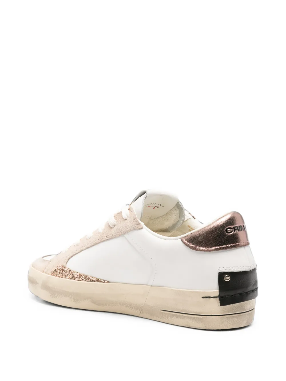 Crime London Skate Deluxe glitter-detail sneakers Wit