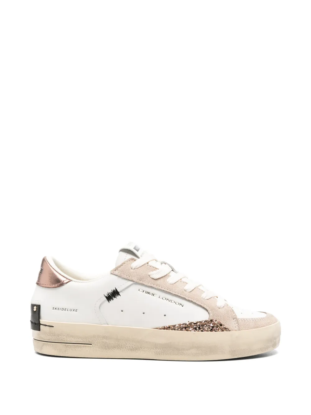 Crime London Skate Deluxe glitter-detail sneakers