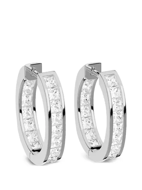 APM Monaco Monaco crystal-embellished hoop earrings